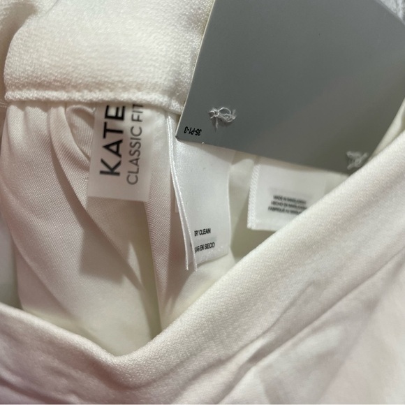 Kasper Classic fit crepe womens pants straight white 8 strech sits at waist work - Picture 8 of 12